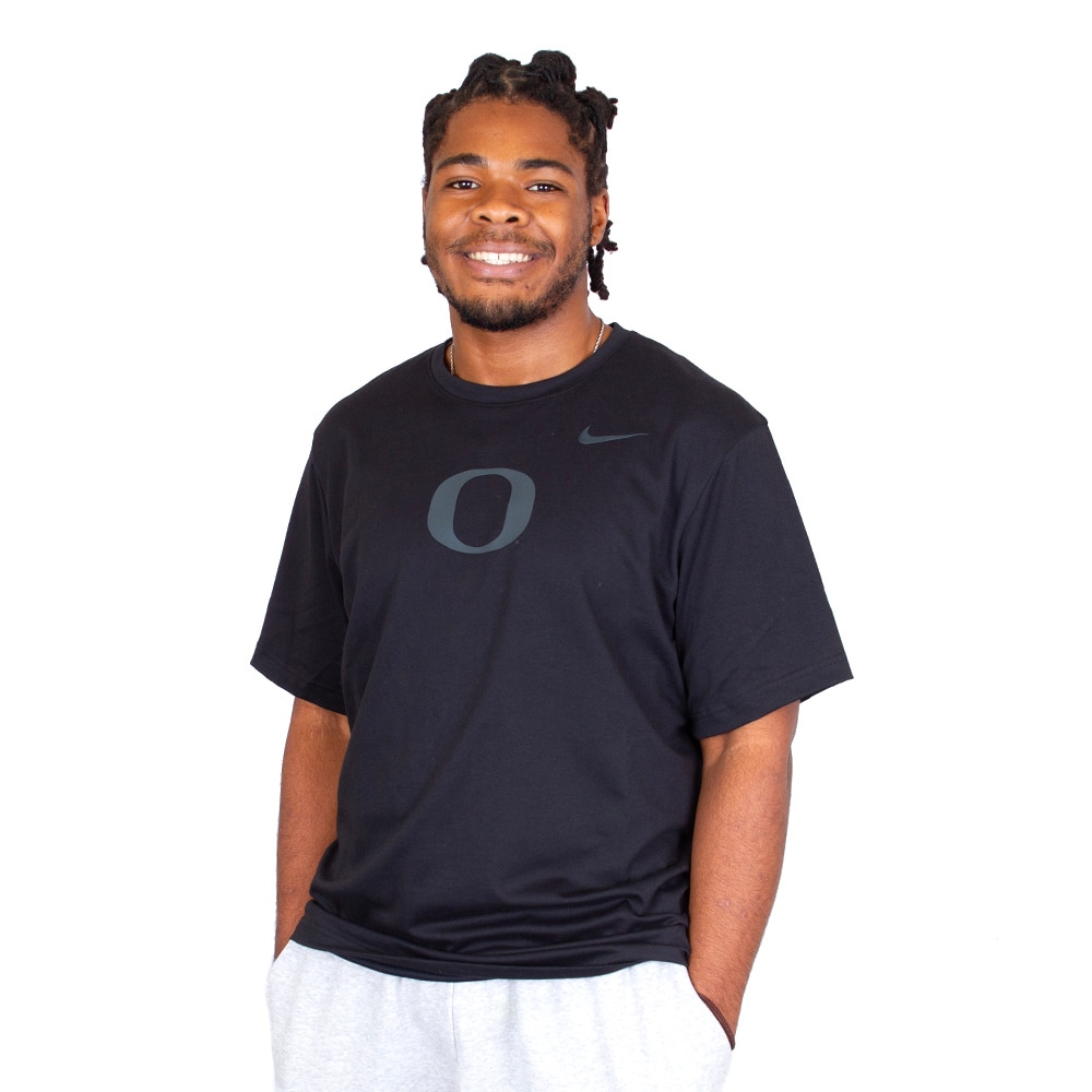 Classic Oregon O, Nike, Black, Crew Neck, Performance/Dri-FIT, Men, Jacquard, T-Shirt, 798003